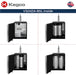 Inside views of Kegco V32ADA-BSL ADA kegerator showing keg capacity with full size, sixth barrel, and ball lock kegs