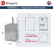 HK38 Dimensions using Stainless Steel Single Tap Left Hinge as example