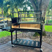 Tagwood BBQ03SI Santa Maria grill open firebox with adjustable cooking grates