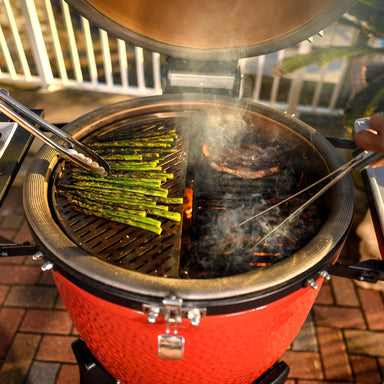 Kamado Joe KJ15040921 With Food on Grill