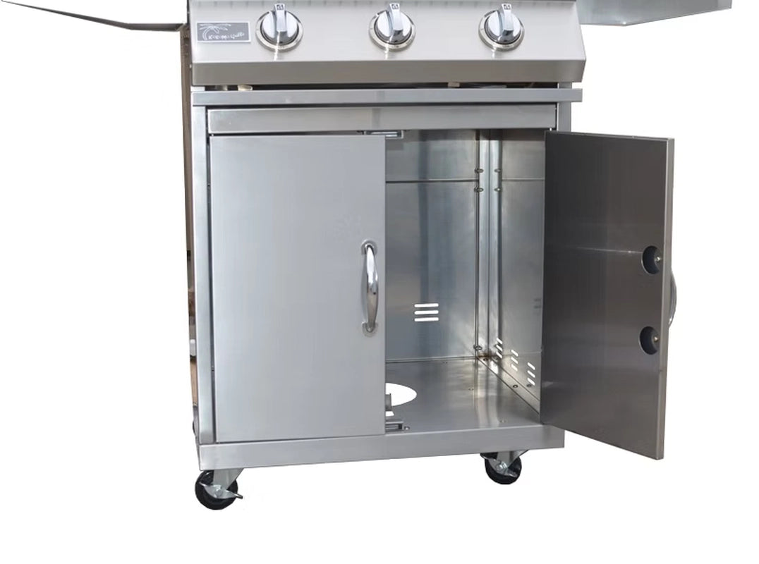 KoKoMo Grills KO-BAK3BG with Cart Door open