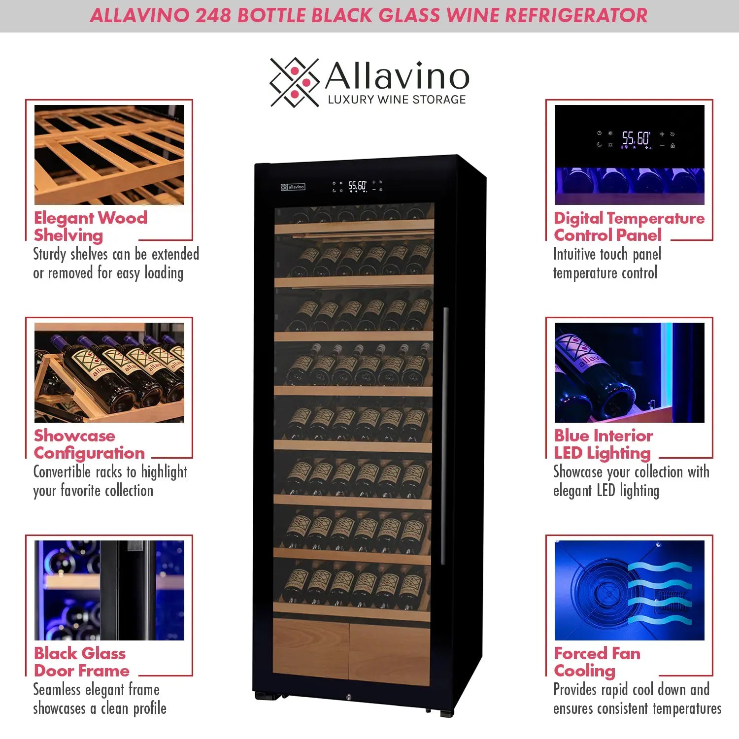 Allavino KWR248 Wine Fridge – 248 Bottle Capacity — Deck and Den