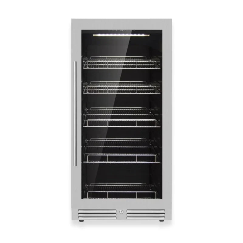 KingsBottle KBU265BX-FG LHH  Full Glass Door Display with 6 Chrome Shelves & LED Lighting