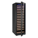 KingsBottle KBU425WX wine fridge with black door and right hinge, front-facing view.