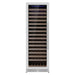 KingsBottle KBU425WX wine fridge with stainless steel door and left hinge, modern design with full glass front.