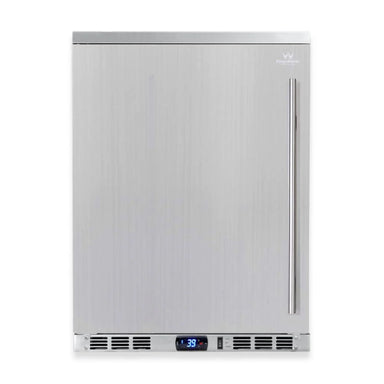 KingsBottle KBU55ASD beverage cooler with left-hand hinge door design for flexible installation.