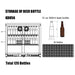 KingsBottle KBU56M beer bottle storage diagram showing 12 oz bottle capacity.