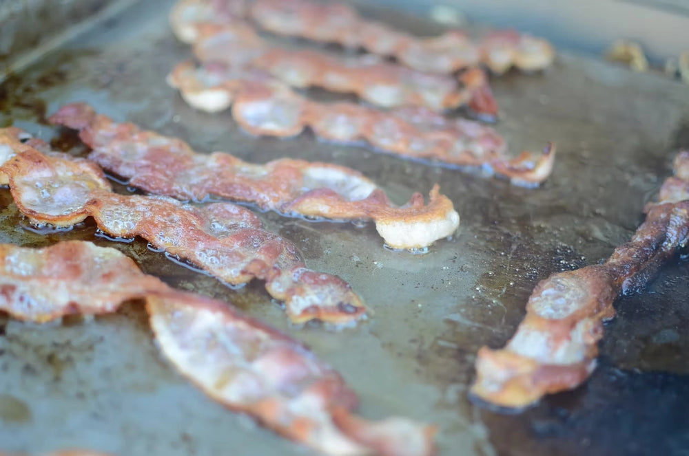 Kokomo Grill KO-BAK-GRDL Crispy Bacon on Stainless Steel Grill Griddle