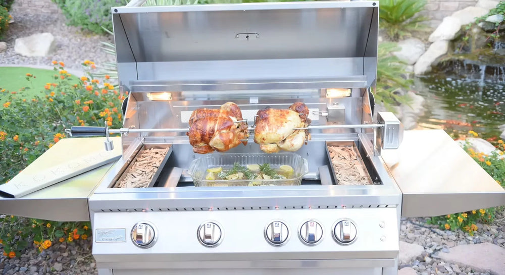 Kokomo Grill KO-BAK-SMKBX 5-Burner Rotisserie Grill with Dual Smoker Boxes