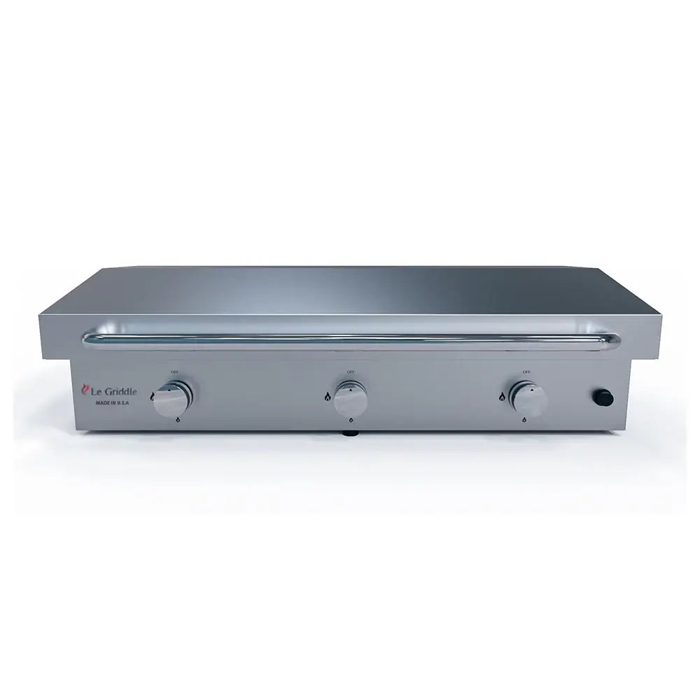 Le Griddle 41" Big Texan Gas Griddle with Lid – 27,000 BTUs Closed Lid Front View