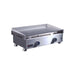 Angled front view of Le Griddle OML75C3 stainless steel gas griddle