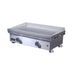 Rear angled view of Le Griddle OML75C3 gas griddle with 3mm plate