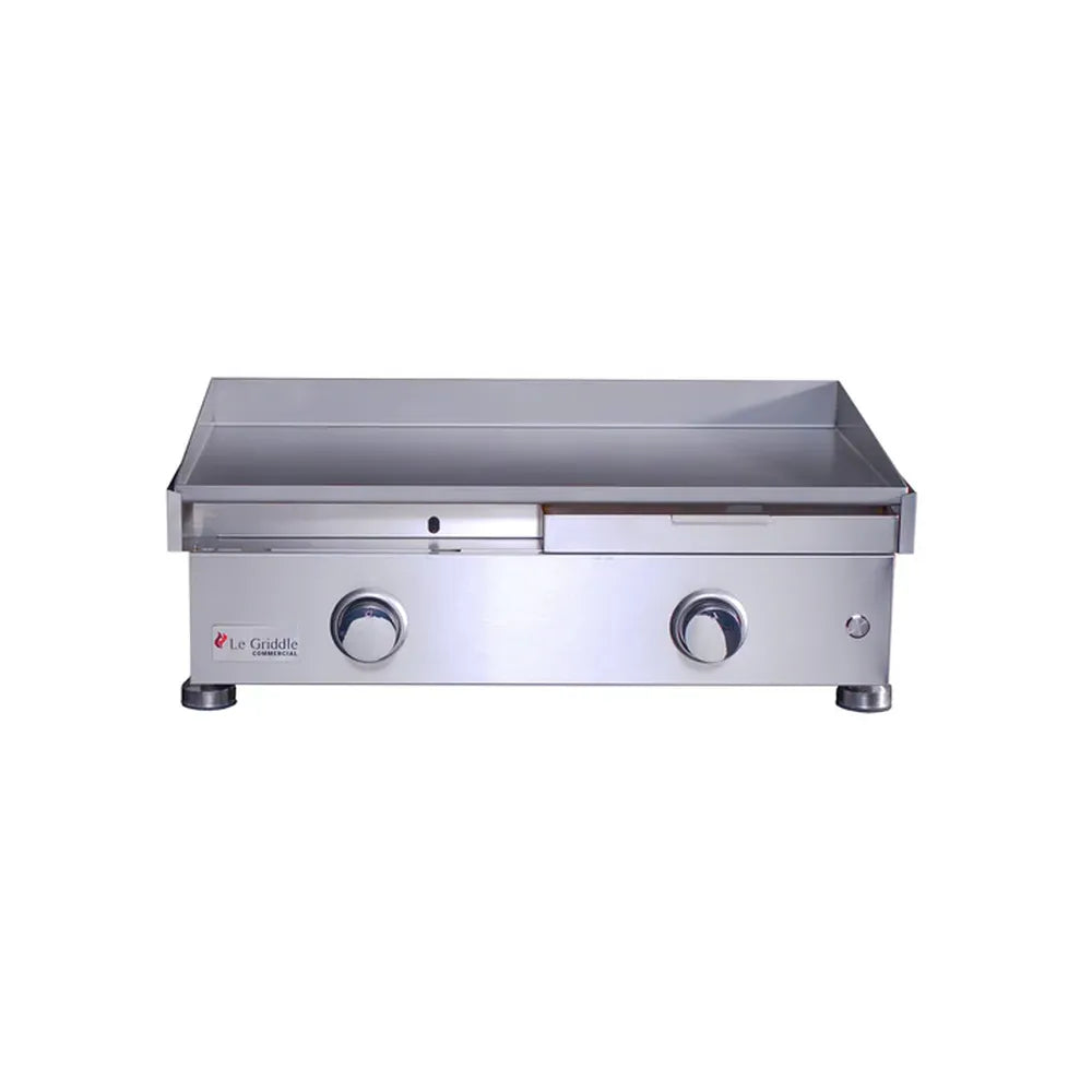 Le Griddle OML75C3 gas griddle with front grease tray open