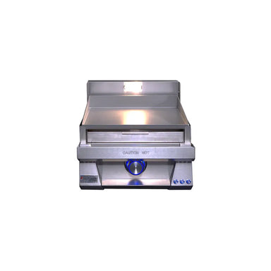 Le Griddle OML40P3 gas griddle with blue control knob light and cooking surface light