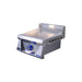 Angled view of Le Griddle OML40P3 gas griddle with 3mm plate and task light