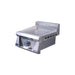 Le Griddle OML40P3 gas griddle, side angle, stainless 3mm cooking plate