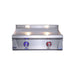 Le Griddle Pro Series 75 gas griddle with mixed blue and red burner knob lights