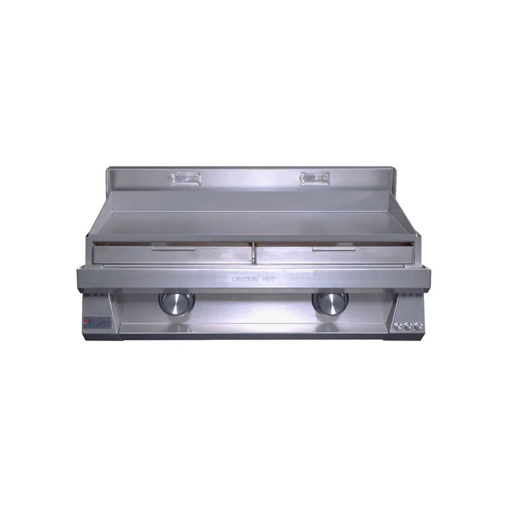 Le Griddle Pro Series 75 gas griddle with front grease tray open