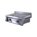 Angled view of Le Griddle Pro Series 75 2-burner gas griddle