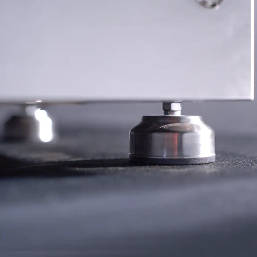 Close-up of Le Griddle OML105C6 adjustable stainless steel leveling foot