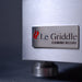 Le Griddle Commercial logo badge on OML105C6 gas griddle close-up