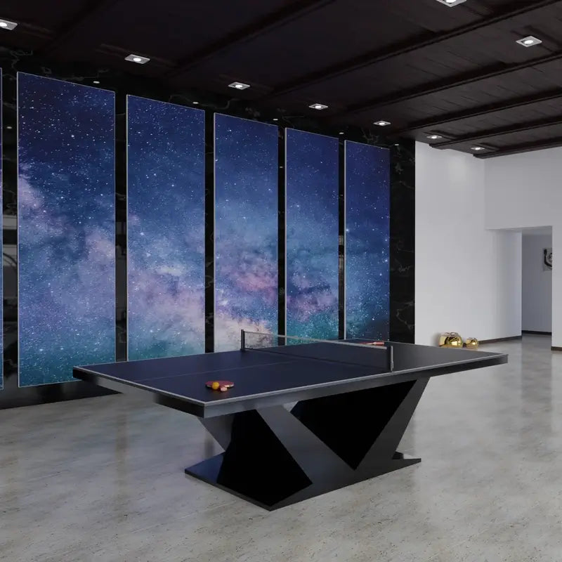 Arts Gameroom Luxor Ping Pong Table - Black Angled View