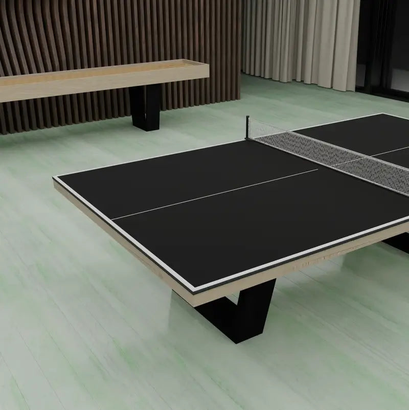 Arts Gameroom Manetho Ping Pong Table - Black Top with Net