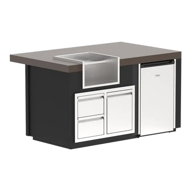 Videl Grills Luxe 64I Margarita Center BBQ Island with Fridge