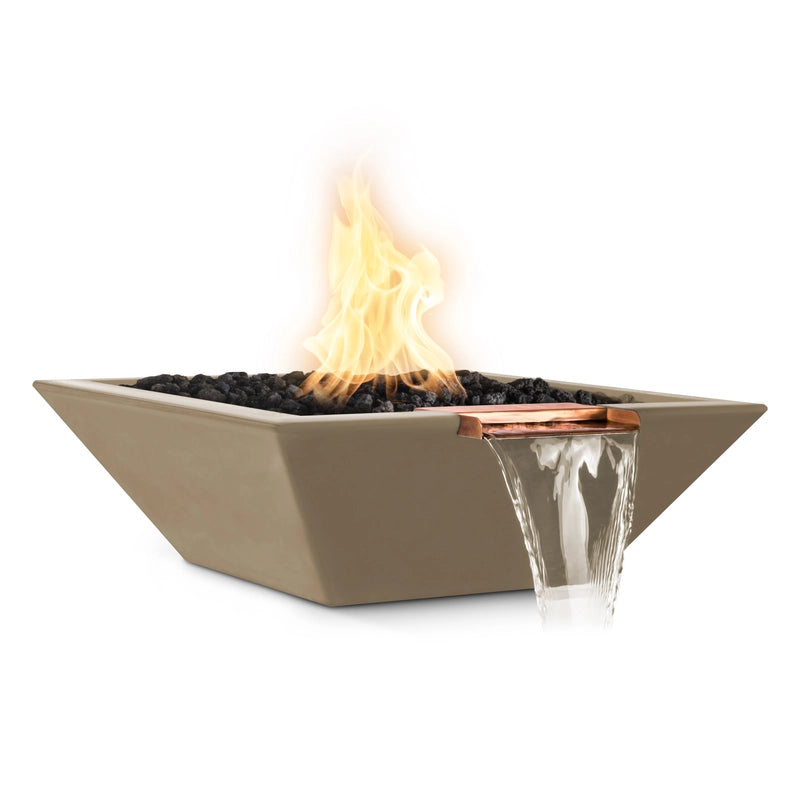 The Outdoor Plus Maya Fire and Water Fire Bowl - Brown Finish