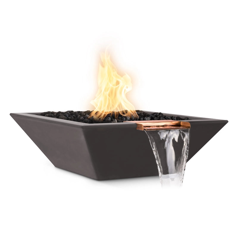 The Outdoor Plus Maya Fire and Water Fire Bowl - Chestnut Finish