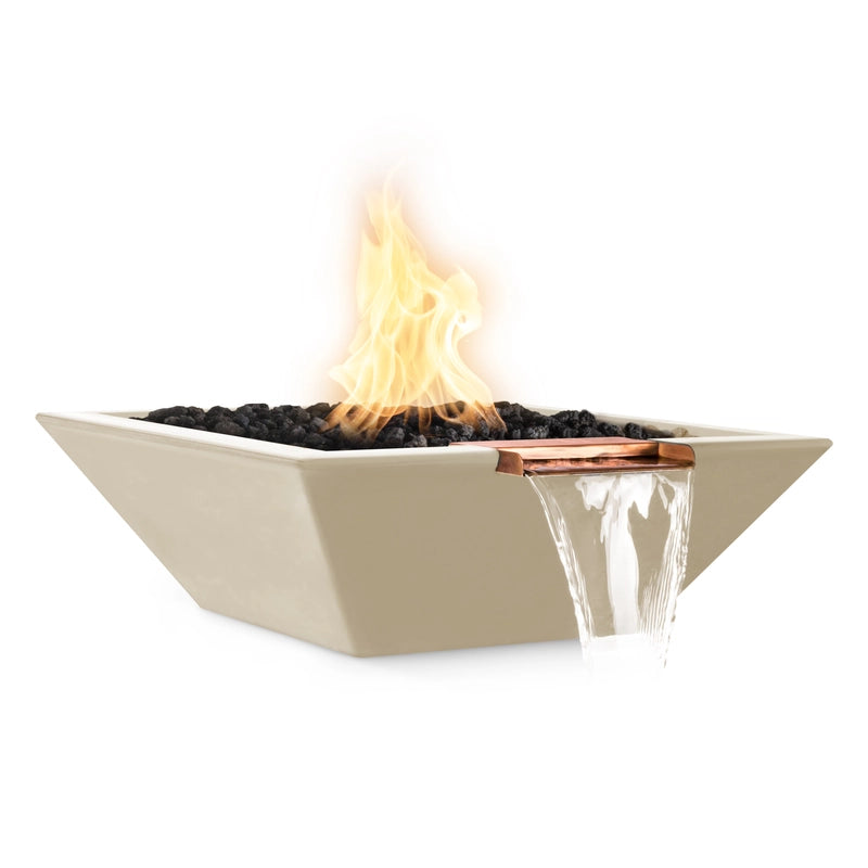 The Outdoor Plus Maya Fire and Water Fire Bowl - Vanilla Finish