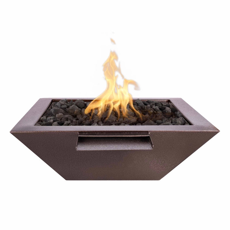 The Outdoor Plus Maya Metal Powder Coat Fire & Water Bowl - Copper vein