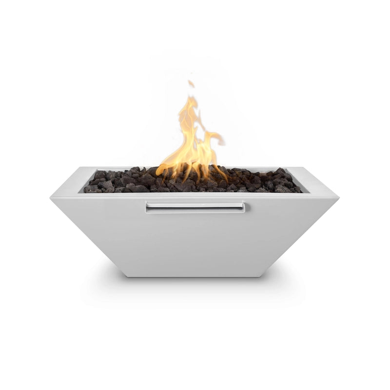 The Outdoor Plus Maya Metal Powder Coat Fire & Water Bowl - White
