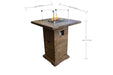 Dimensions for Elementi OFG224 Rova Fire Bar Table 40k BTU showing 32.7 inch height and 31.5 inch width.