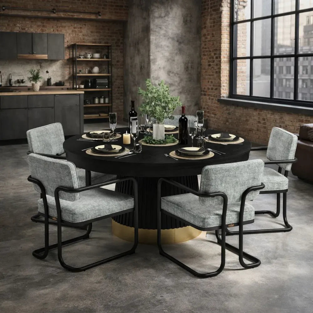 RAM Game Room PRO60TBL-B poker table in modern loft dining room