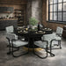 RAM Game Room PRO60TBL-B poker table in modern loft dining room