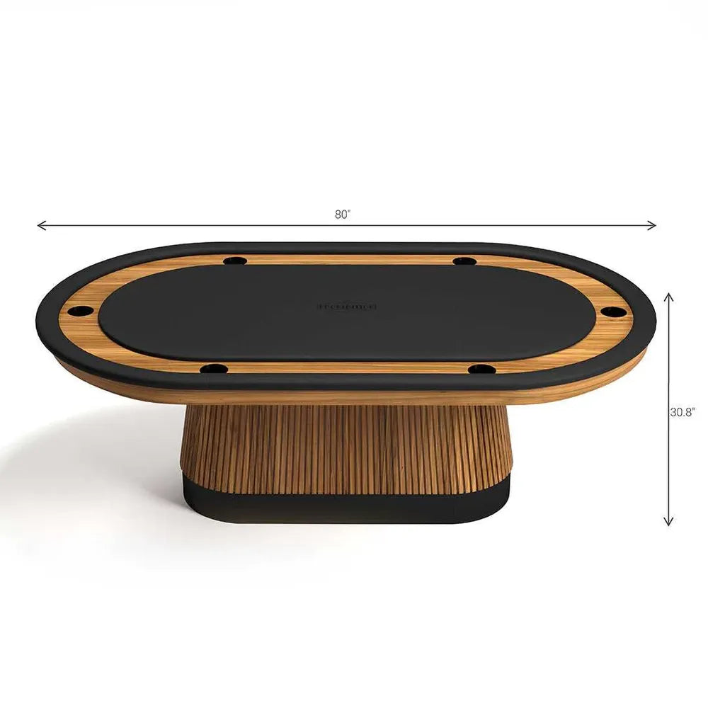 RAM Game Room PRO60TBL-W 80 inch walnut oval poker table dimensions