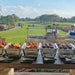 Tagwood BBQ24SS Double Santa Maria grill outdoor catering setup cooking lobster and steaks