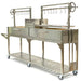 Tagwood BBQ04SS Double Santa Maria grill rear angle view with dual adjustable cooking grates