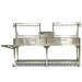 Tagwood BBQ04SS Double Santa Maria grill full front studio view with twin hook racks and firebox