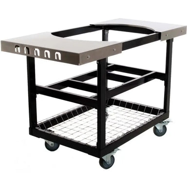 Primo Steel Cart With Stainless Steel Side Tables For Oval XL / Oval Large - Angle View