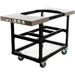 Primo Steel Cart With Stainless Steel Side Tables For Oval XL / Oval Large - Angle View