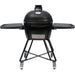 Primo PGCJRC All-In-One Oval Junior 200 Ceramic Kamado Grill With Cradle, Side Shelves And Stainless Steel Grates