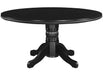 RAM Game Room GTBL60 BLK 60-inch round dining table configuration in black finish