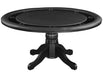 RAM Game Room GTBL60 BLK 60-inch round 2-in-1 game table with padded rail and cup holders