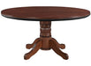 RAM Game Room GTBL60 CN 60-inch round dining table configuration in cherry finish