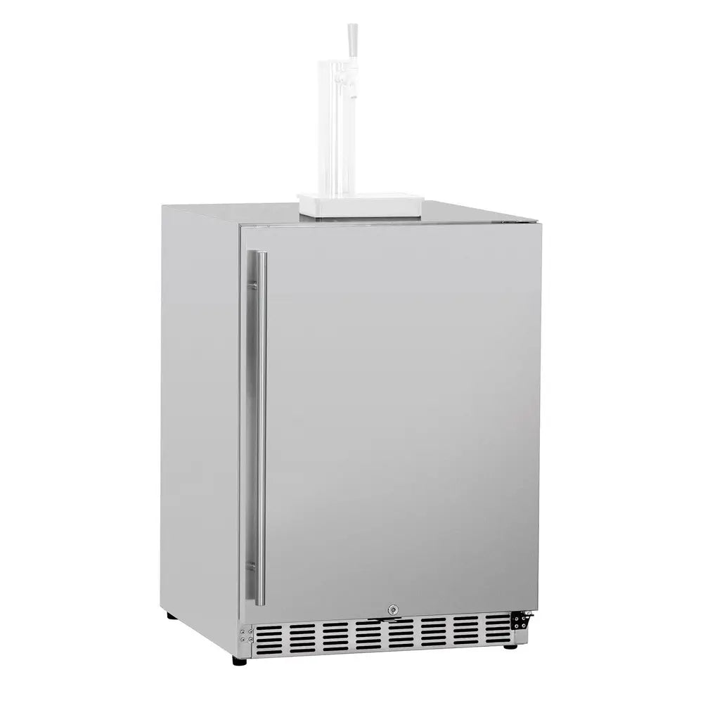 Angled View of Summerset RFR-24DK 24" Outdoor Kegerator