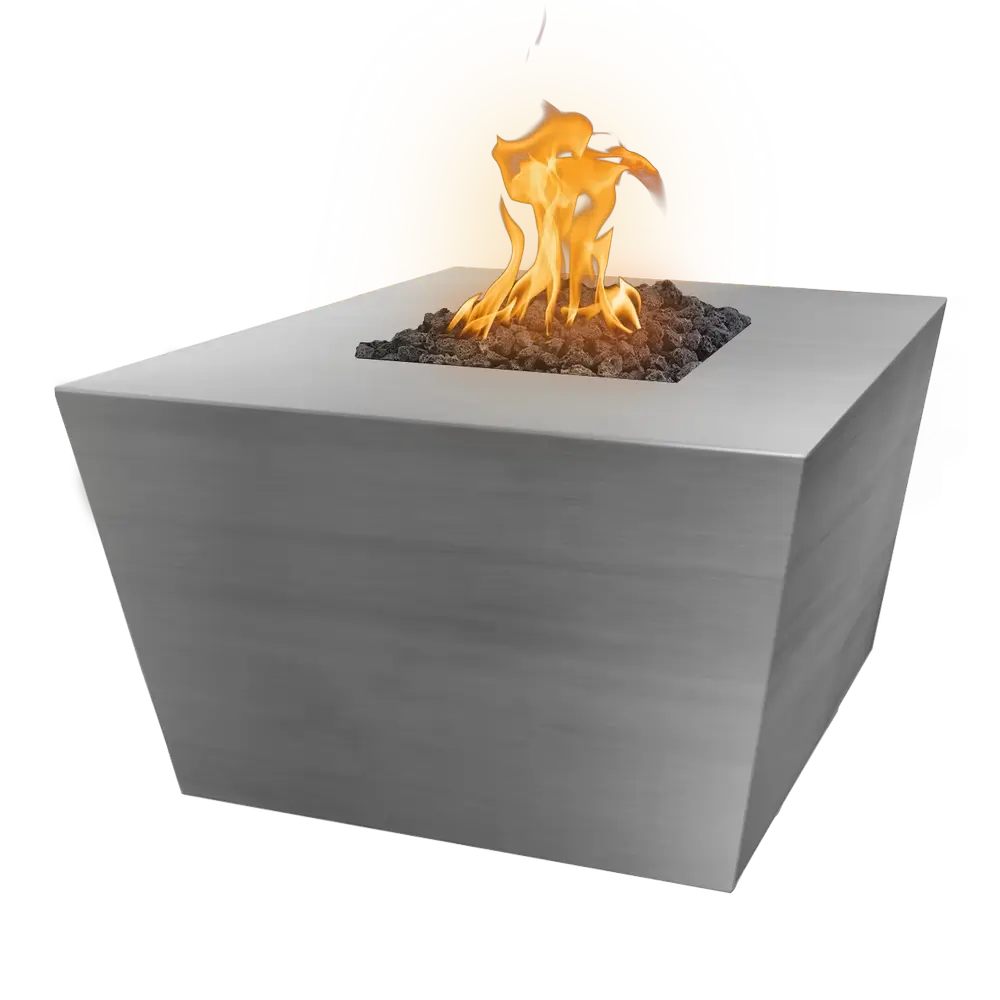 The Outdoor Plus Redan Metal Fire Pit Stainless Steel
