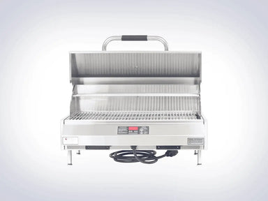 Ruby 32" Tabletop Outdoor Electric Grill Lid Up
