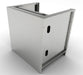 Sunstone SAC40GLPCD 40" gas grill base cabinet, stainless steel rear/side panels with utility cutouts for built-in BBQ island install.